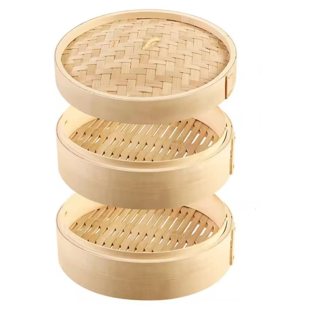 Cesta a Vapor 2 Camadas de Bambu Ø10cm