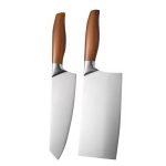 Conjunto de 2 Facas de Chef e Cutelo Japonesas Profissionais