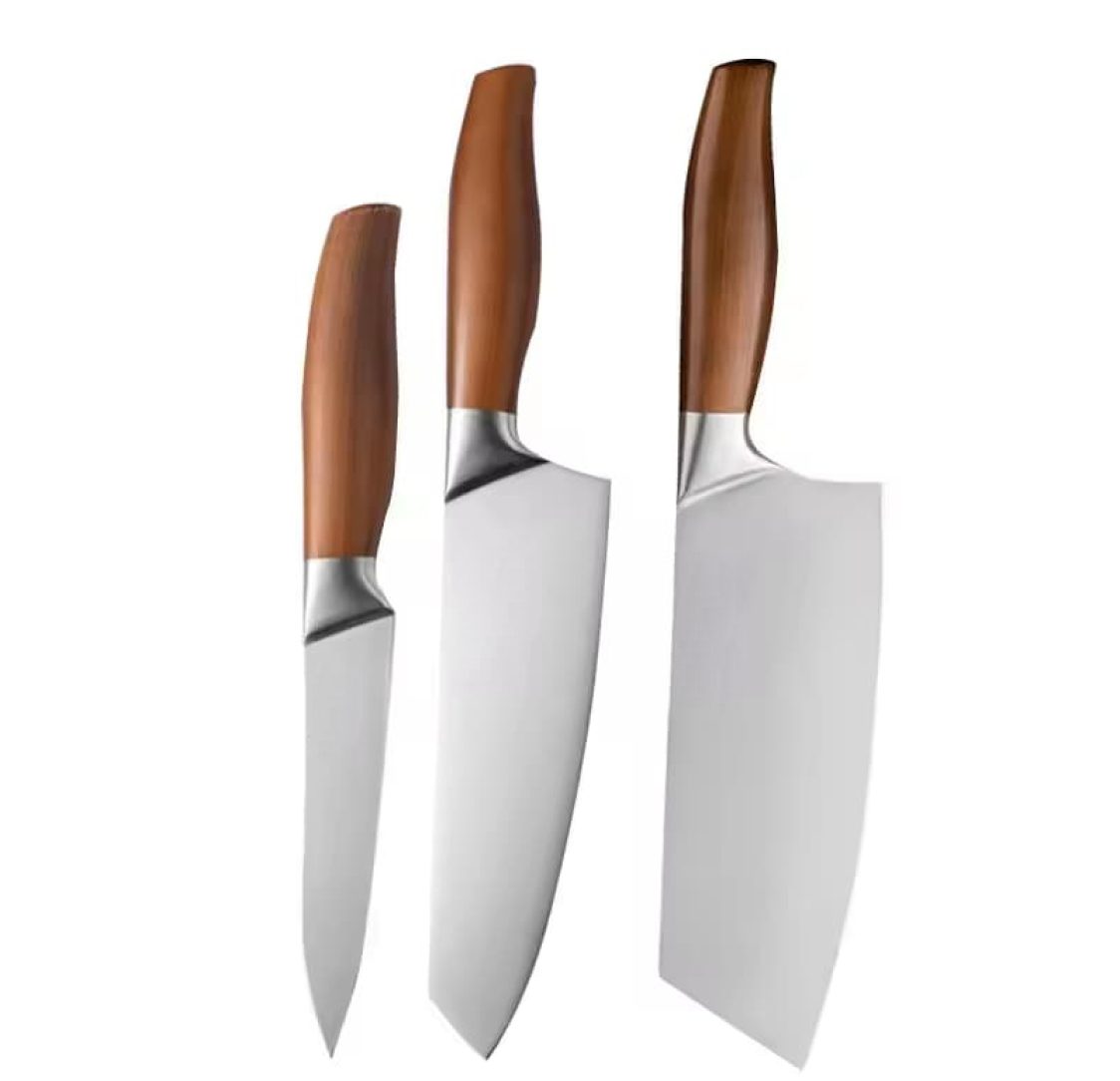 Conjunto de 3 Facas de Legumes e de Corte e de Chef Japonesas Profissionais