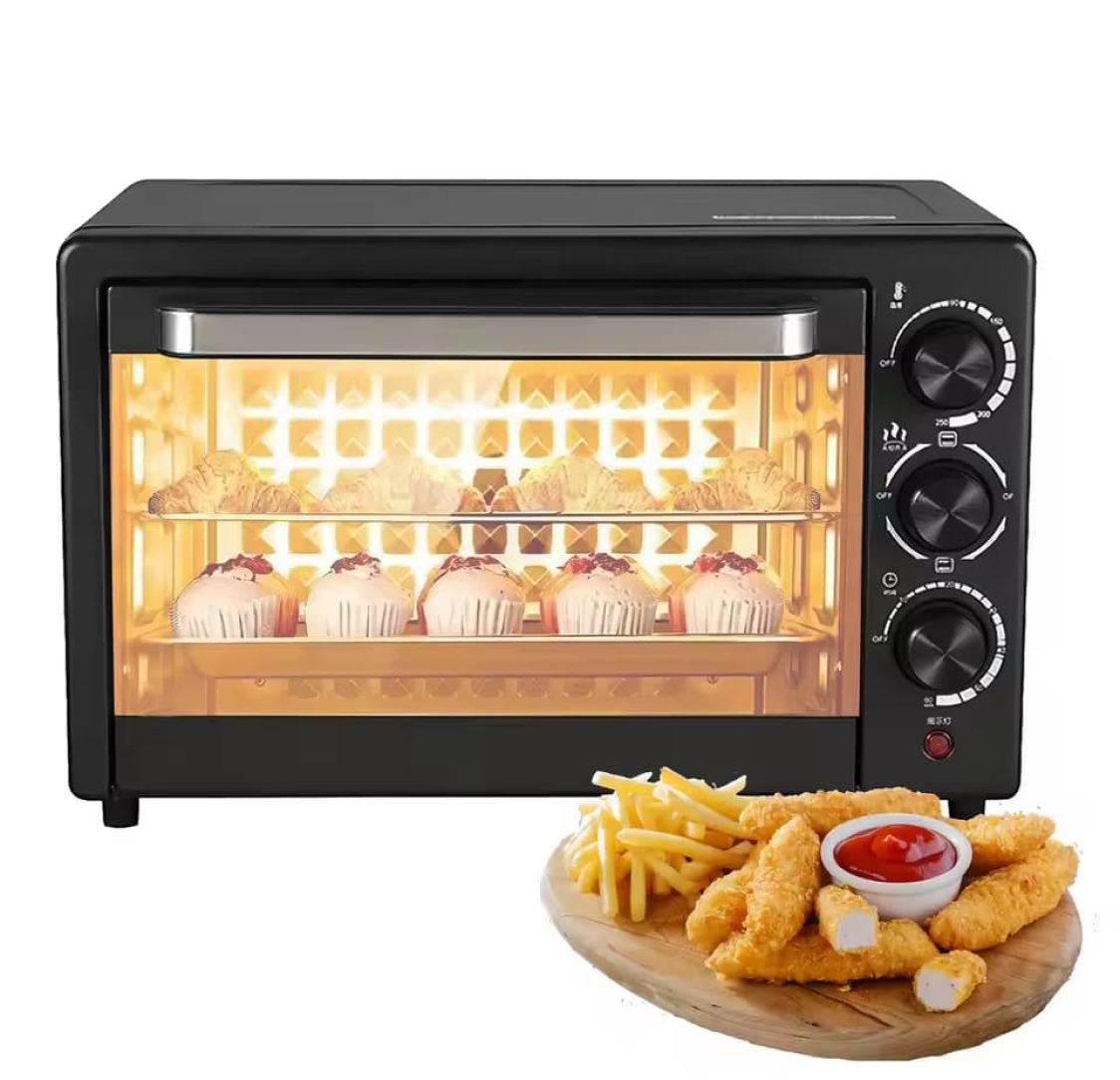 Mini Forno Elétrico Preto 22L 800W