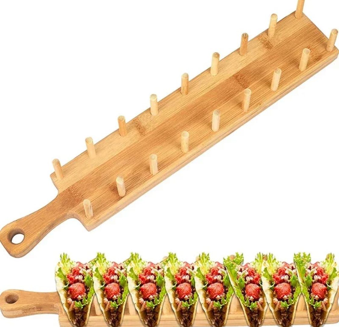 Suporte para Tacos em Madeira