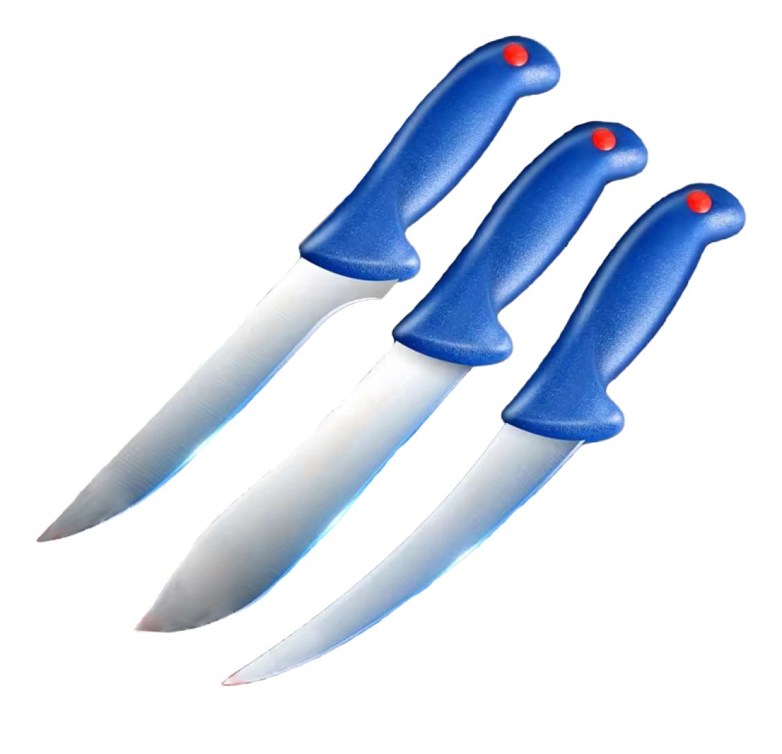 Conjunto 3 Facas de Esfolar e Desossar Profissionais