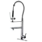 Torneira de Chuveiro Cromada com base com misturador de água quente e fria