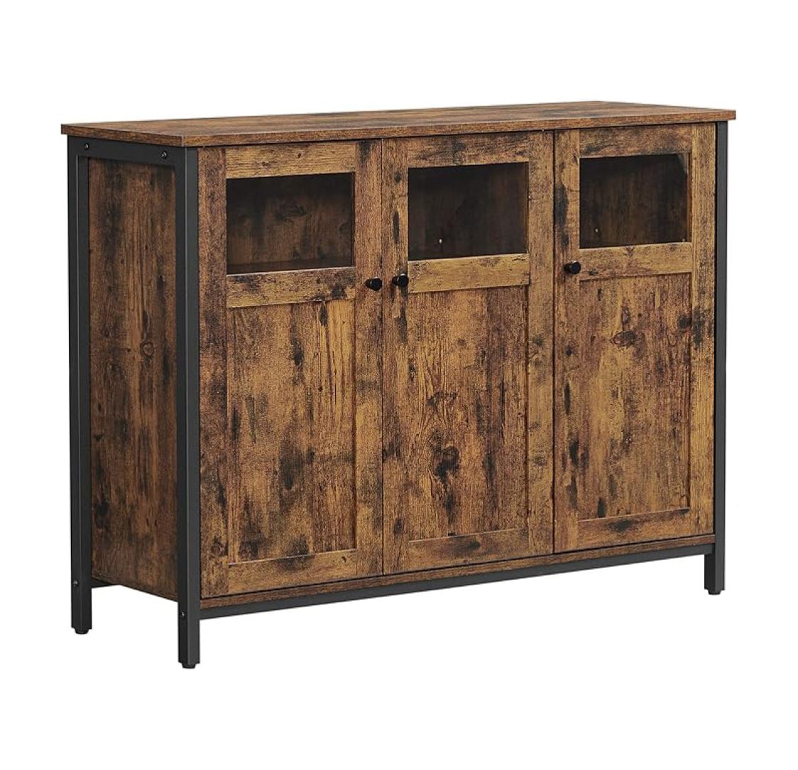 Aparador com 3 Portas Castanho Rústico
