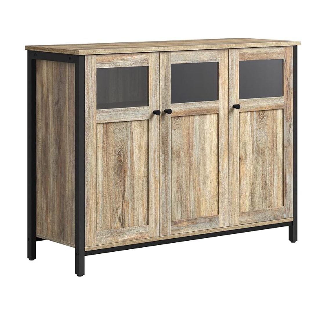 Aparador com 3 Portas Castanho Turquesa