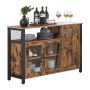 Aparador com 3 Portas e Prateleira Castanho Rústico