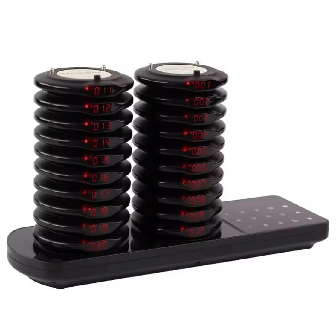 Conjunto 20 Discos de chamada para restaurante / Beeper / Pager alcance 500m