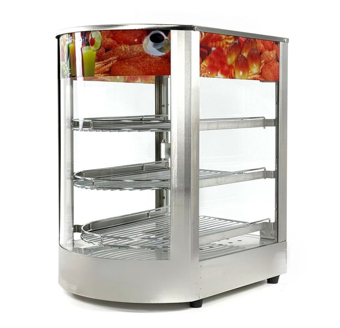 Vitrine de Aquecimento de Alimentos com 3 prateleiras 850W
