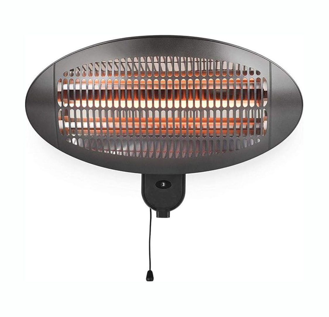 Aquecedor de Parede a Infravermelho Preto 2000W