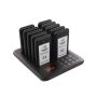 Sistema de chamada para restaurante / Beeper / Pager Preto com 10 discos e 1 base transmissora, alcance 300m
