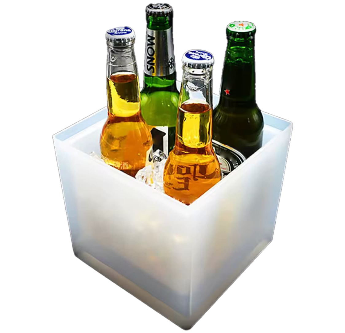 Balde de Gelo / Frapê Quadrado Colorido 3.5L