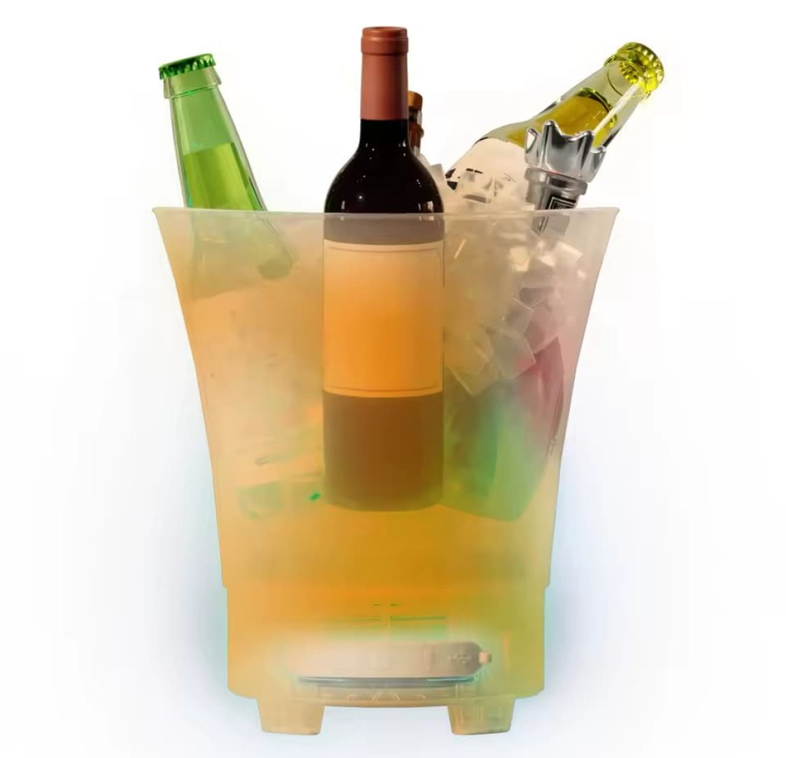 Balde de Gelo / Frapê Redondo Colorido com Bluetooth 7L