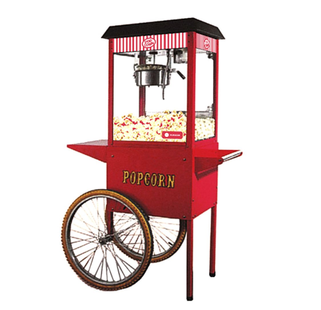 Máquina de Pipocas com Carrinho 30kg/hora 1.3 kW