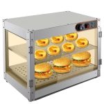 Vitrine de Aquecimento de Alimentos com 2 camadas 800W