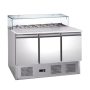 Bancada Refrigerada para Pizzas 402L com 3 Portas 1365x700x1075mm