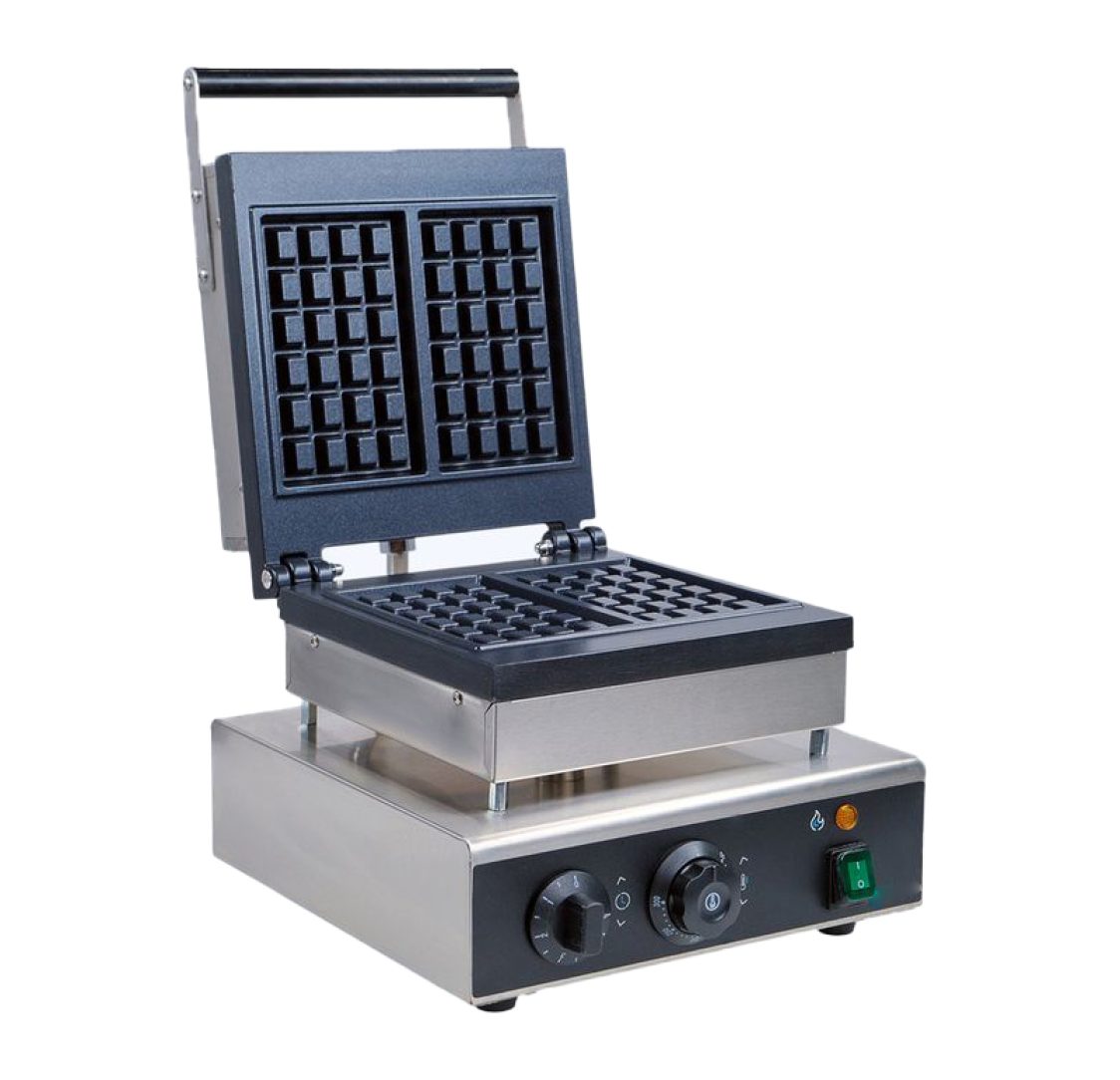 Máquina de Waffles 1.8kW capacidade para 2 Waffles